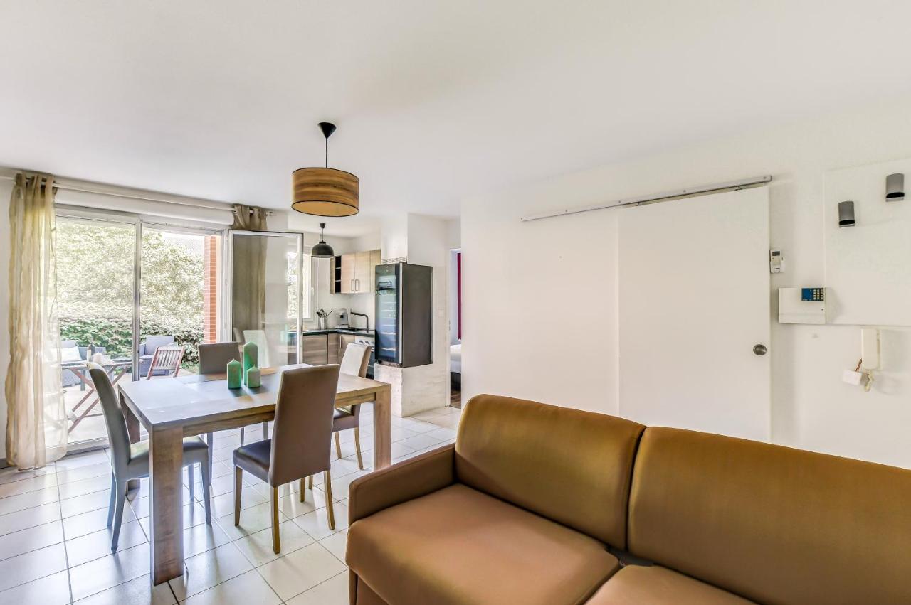 T2 Jardinet Avec Piscine, Parking Et Tennis Toulouse Eksteriør billede
